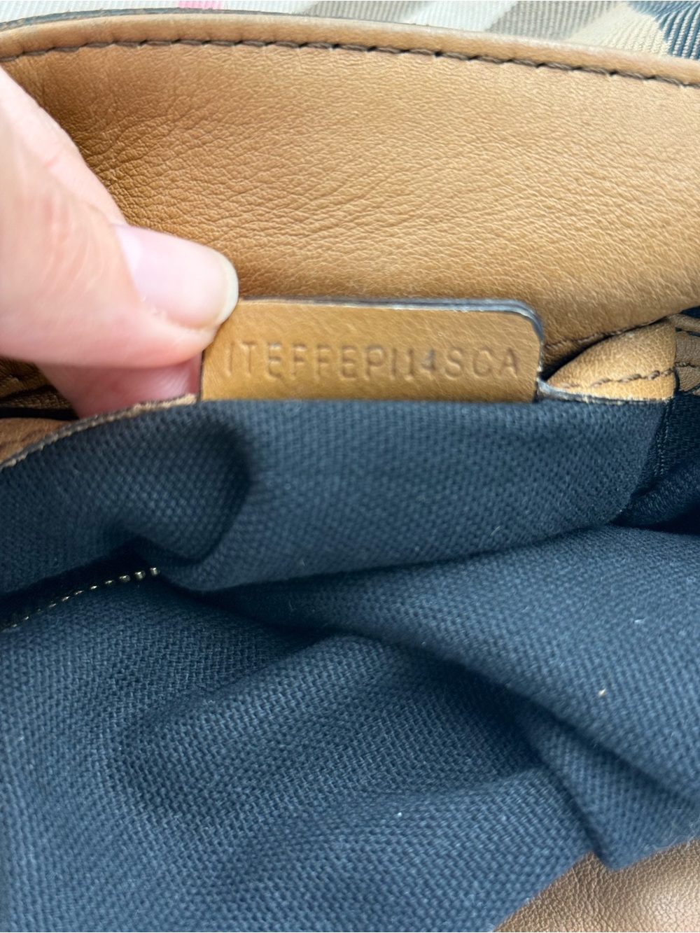 Burberry Haymarket House Check Leather and Canvas Hobo Bag - Picture 11 of 15